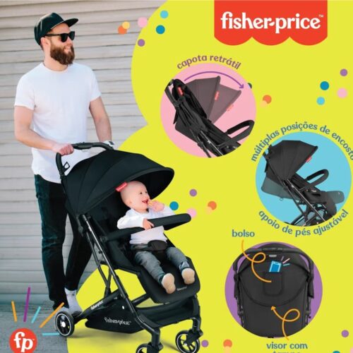 Aluguel Carrinho de Bebê Fisher-Price Oppa Compacto Leve 0-15kgs Preto (Diário)